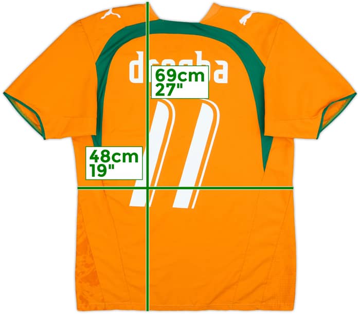 2006-07 Ivory Coast Home Shirt Drogba #11 - 8/10 - (S)