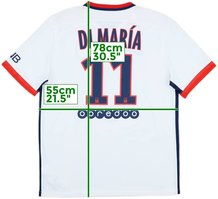 2015-16 Paris Saint-Germain Away Shirt Di Maria #11 - 6/10 - (L)