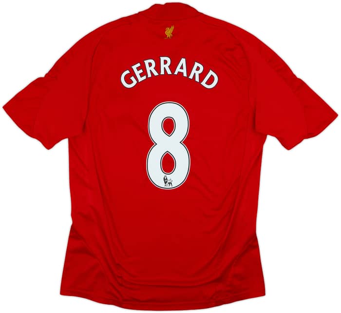 2008-10 Liverpool Home Shirt Gerrard #8 - 8/10 - (M)