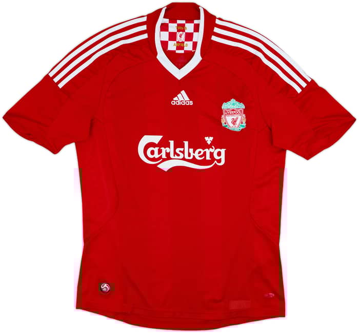 2008-10 Liverpool Home Shirt Gerrard #8 - 8/10 - (M)