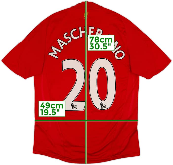 2008-10 Liverpool Home Shirt Mascherano #20 - 6/10 - (M)