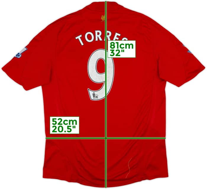2008-10 Liverpool Home Shirt Torres #9 - 6/10 - (L)