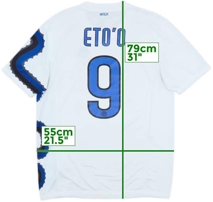 2010-11 Inter Milan Away Shirt Eto'o #9 - 6/10 - (L)