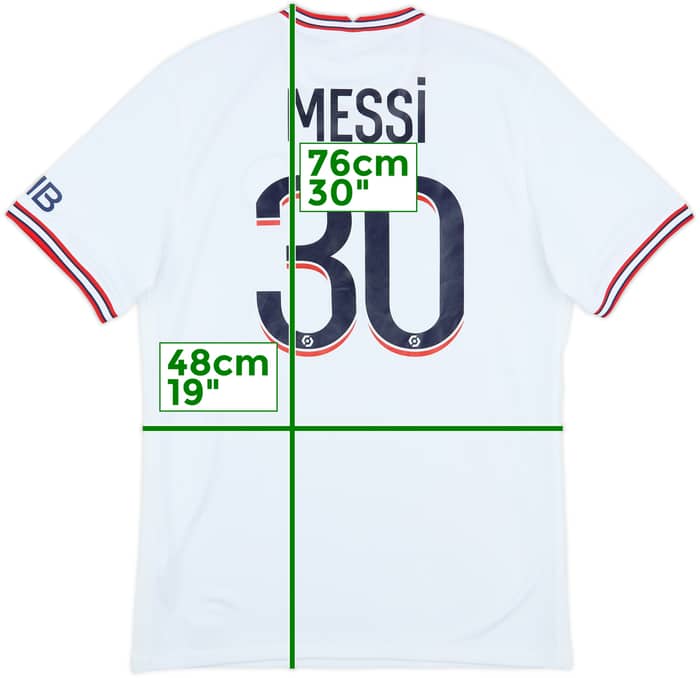 2021-22 Paris Saint-Germain Fourth Shirt Messi #30 - 9/10 - (M)