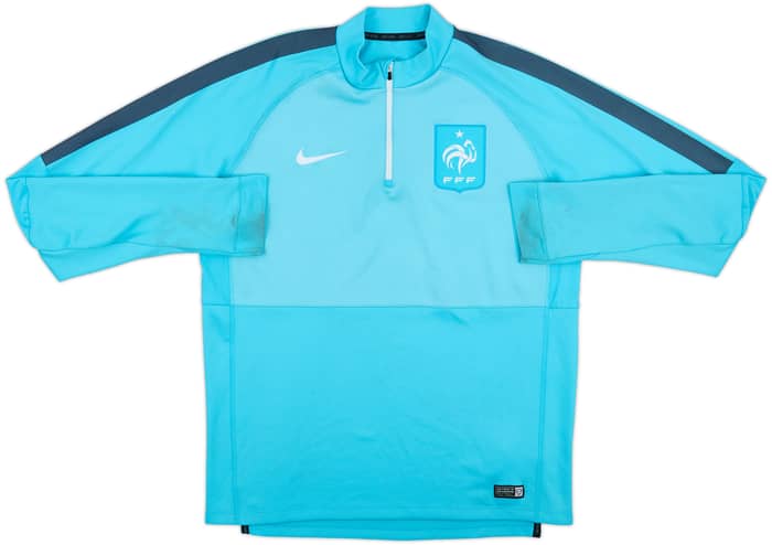2015-16 France Nike 1/4 Zip Drill Top - 5/10 - (L)