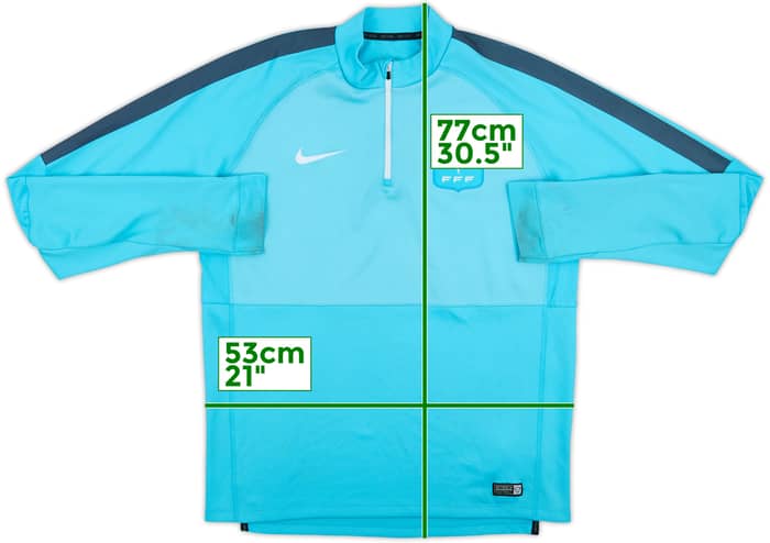 2015-16 France Nike 1/4 Zip Drill Top - 5/10 - (L)