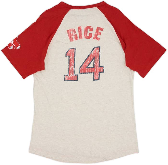 2013 Boston Red Sox Rice #14 Majestic Cooperstown Collection Tee - 8/10 - (M)