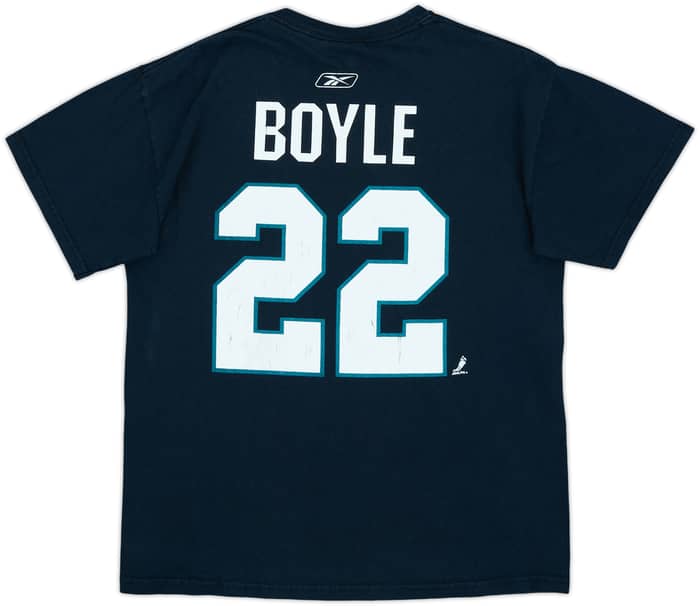 2008-11 San Jose Sharks Boyle #22 Reebok Tee - 5/10 - (S)