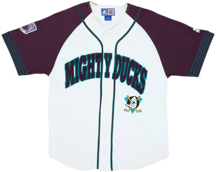 1993-99 Mighty Ducks of Anaheim Starter Baseball Jersey Tee - 7/10 - (M)