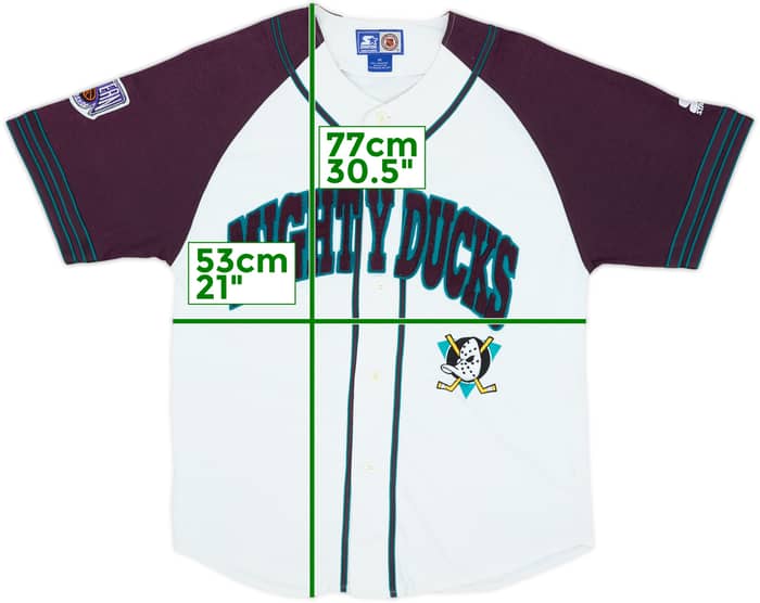 1993-99 Mighty Ducks of Anaheim Starter Baseball Jersey Tee - 7/10 - (M)