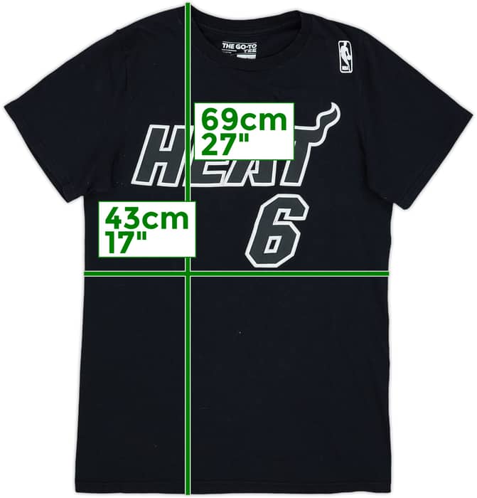 2011-12 Miami Heat James #6 adidas Tee - 6/10 - (S)
