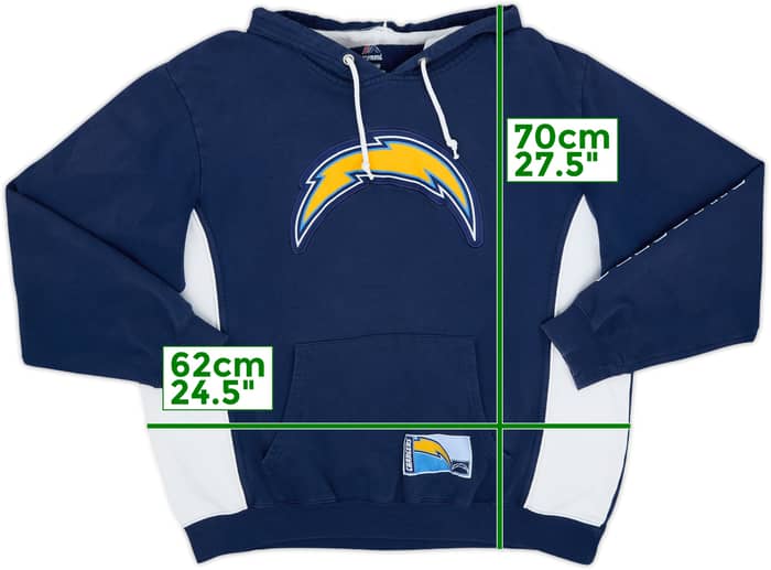 2014 San Diego Chargers Majestic Hooded Sweat Top - 6/10 - (XL)