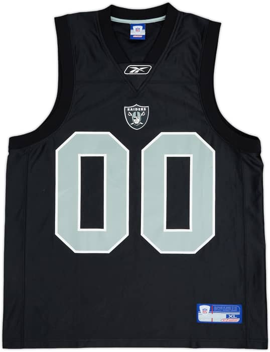 2002-04 Oakland Raiders #00 Reebok Sleeveless Jersey - 8/10 - (XL)