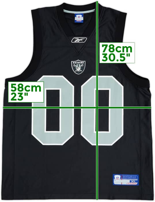 2002-04 Oakland Raiders #00 Reebok Sleeveless Jersey - 8/10 - (XL)
