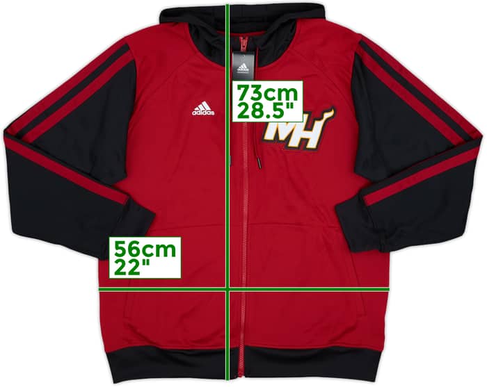 2013-14 Miami Heat adidas Full-Zip Hooded Sweat Top (L)