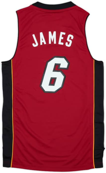 2010-14 Miami Heat James #6 adidas Swingman Alternate Jersey (XXS)