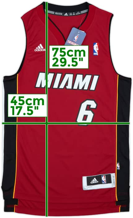 2010-14 Miami Heat James #6 adidas Swingman Alternate Jersey (XXS)