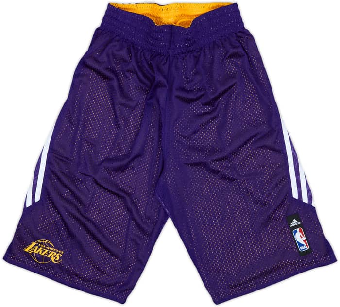 2013-14 LA Lakers adidas Reversible Training Shorts (S)