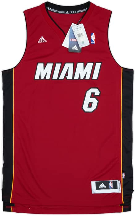 2010-14 Miami Heat James #6 adidas Swingman Alternate Jersey (M)