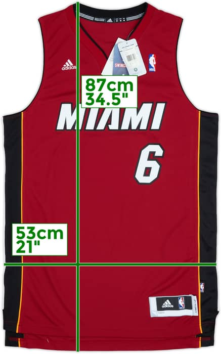 2010-14 Miami Heat James #6 adidas Swingman Alternate Jersey (M)