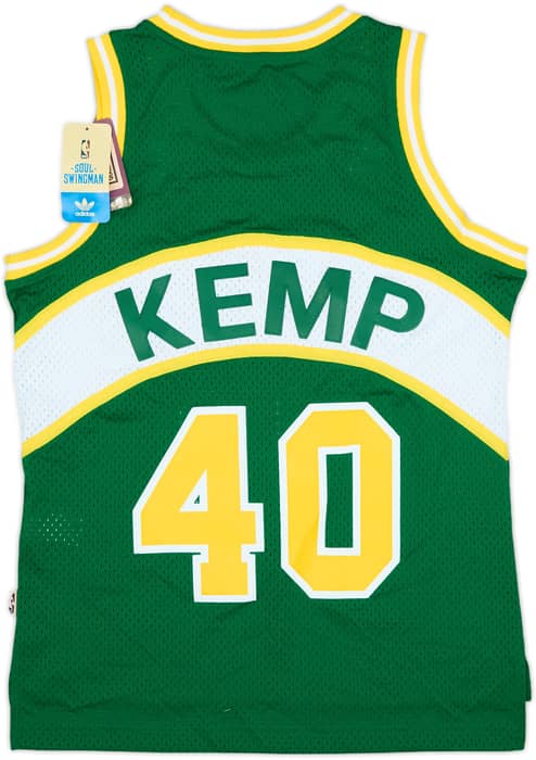1989-90 Seattle SuperSonics Kemp #40 adidas Hardwood Classics Swingman Away Jersey (S)