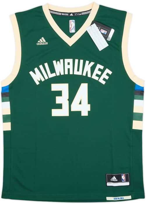 2015-17 Milwaukee Bucks Antetokounmpo #34 adidas Away Jersey (M)