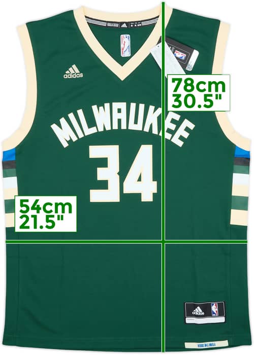 2015-17 Milwaukee Bucks Antetokounmpo #34 adidas Away Jersey (M)