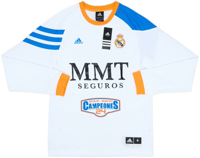 2014 Real Madrid Baloncesto Copa Del Rey Champions adidas L/S Training Tee (M)