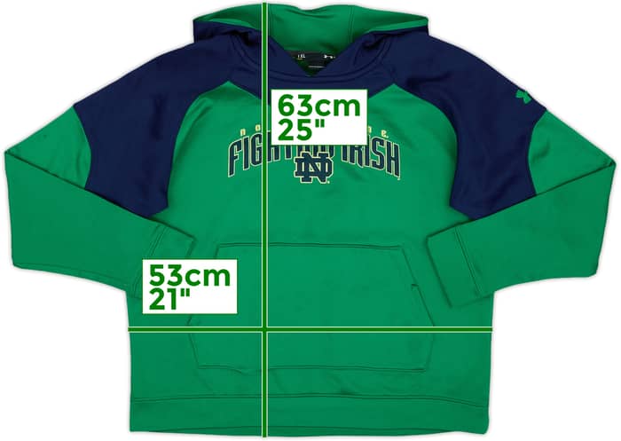 2015 Notre Dame Fighting Irish Under Armour Hooded Sweat Top - 3/10 - (XL.Boys)