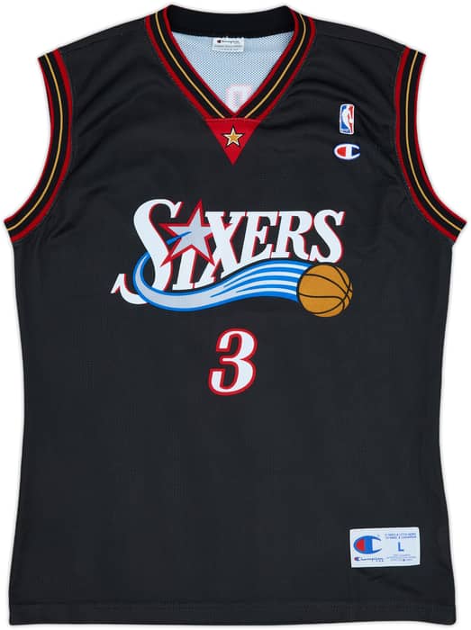 2000-06 Philadelphia 76ers Iverson #3 Champion Away Jersey - 9/10 - (L)