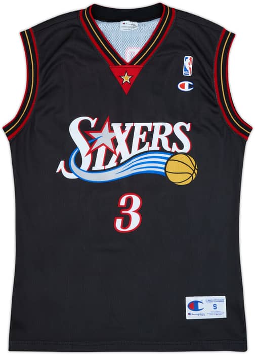 2000-06 Philadelphia 76ers Iverson #3 Champion Away Jersey - 9/10 - (S)