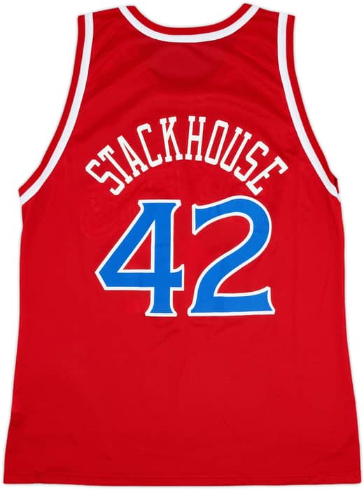 1995-97 Philadelphia 76ers Stackhouse #42 Champion Away Jersey - 9/10 - (XL)