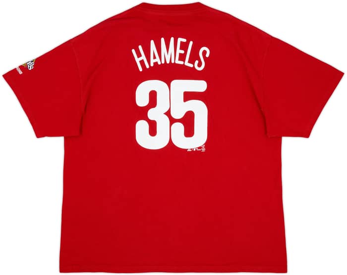 2008 Philadelphia Phillies Hamels #35 Majestic Tee - 8/10 - (XL)