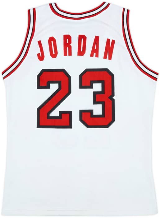 1991-98 Chicago Bulls Jordan #23 Champion Home Jersey - 7/10 - (S)