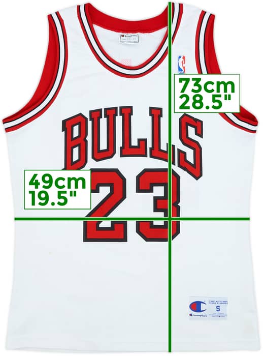 1991-98 Chicago Bulls Jordan #23 Champion Home Jersey - 7/10 - (S)