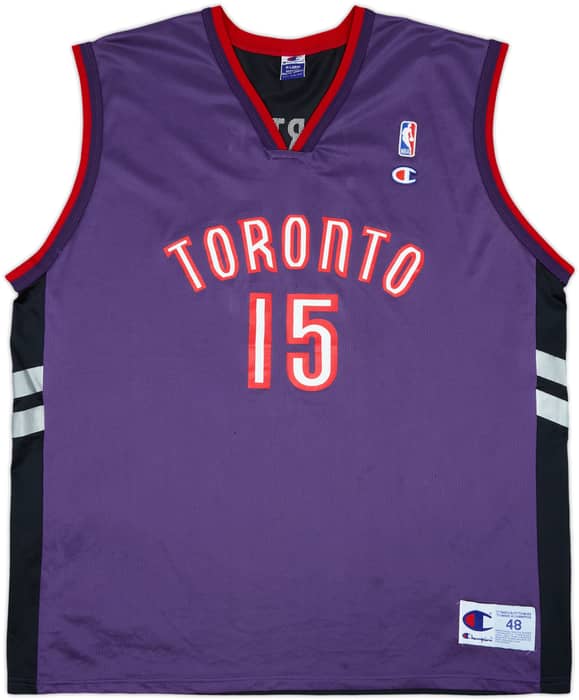 1999-02 Toronto Raptors Carter #15 Champion Away Jersey - 8/10 - (XL)