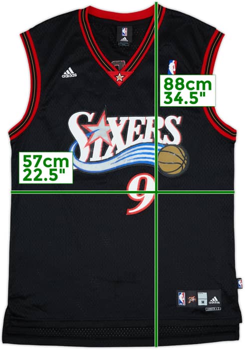 2006-07 Philadelphia 76ers Iguodala #9 adidas Swingman Away Jersey - 6/10 - (M)