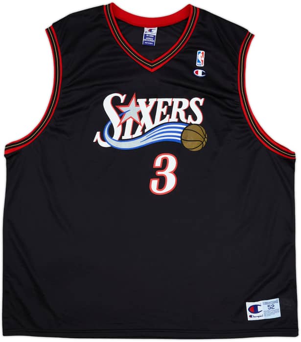 2000-02 Philadelphia 76ers Iverson #3 Champion Away Jersey - 9/10 - (XXL)