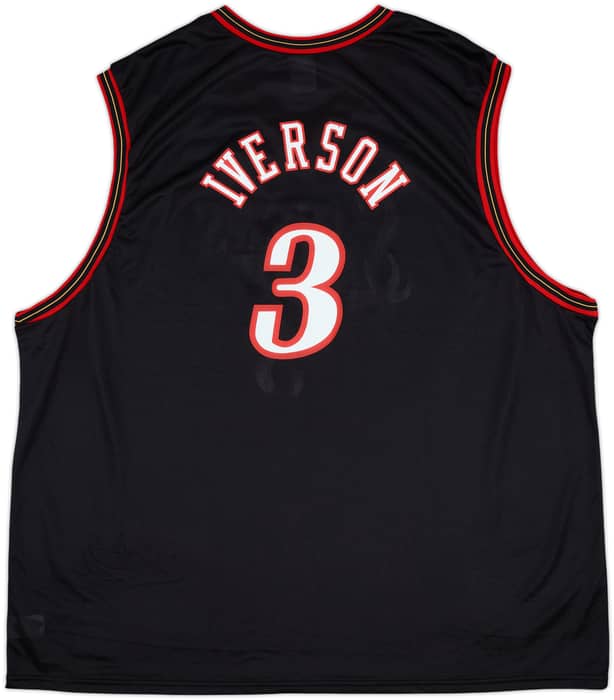 2000-02 Philadelphia 76ers Iverson #3 Champion Away Jersey - 9/10 - (XXL)