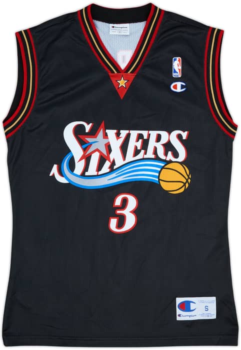 2000-06 Philadelphia 76ers Iverson #3 Champion Away Jersey - 9/10 - (S)