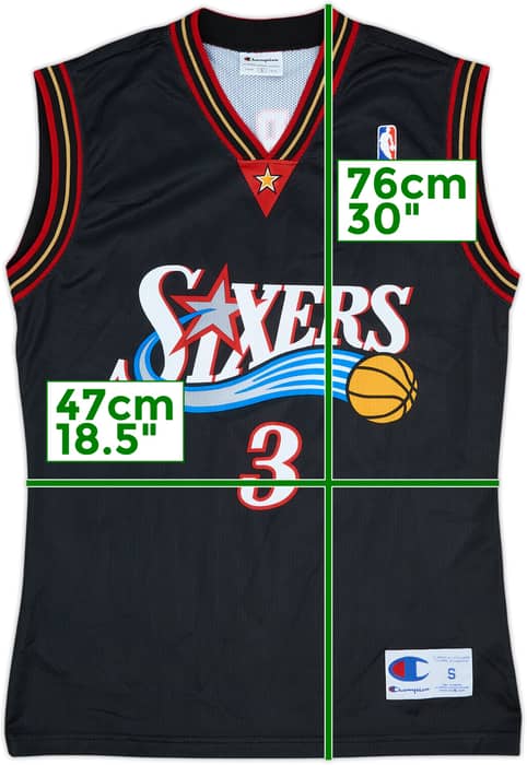 2000-06 Philadelphia 76ers Iverson #3 Champion Away Jersey - 9/10 - (S)