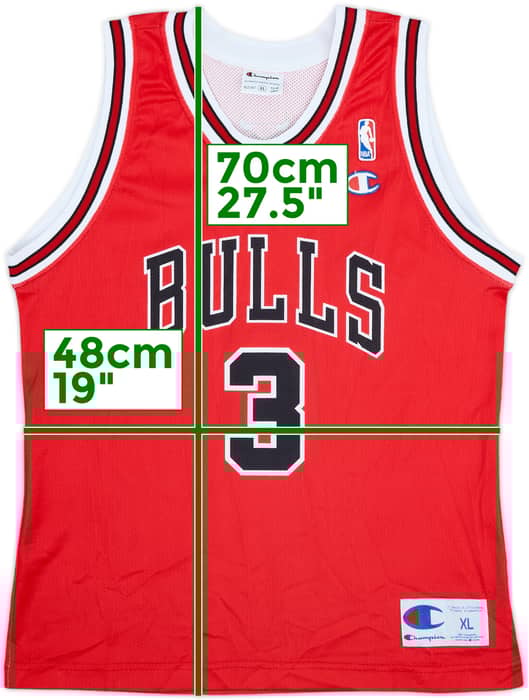 2001-06 Chicago Bulls Chandler #3 Champion Away Jersey - 9/10 - (XL.Boys)