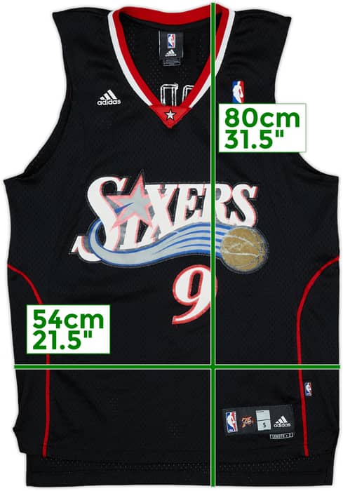 2007-09 Philadelphia 76ers Iguodala #9 adidas Swingman Away Jersey - 5/10 - (S)