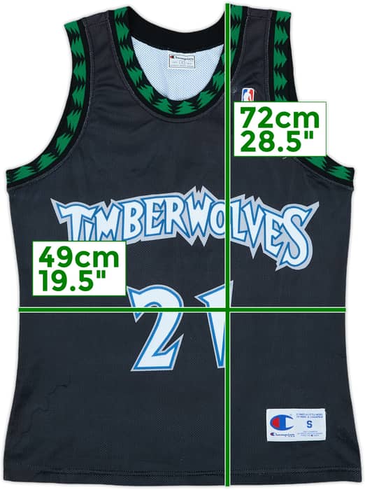 1997-07 Minnesota Timberwolves Garnett #21 Champion Alternate Jersey - 7/10 - (S)