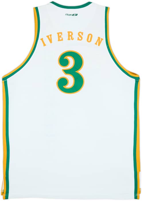 1993-94 Bethel High School Iverson #3 Reebok Home Jersey - 7/10 - (L)