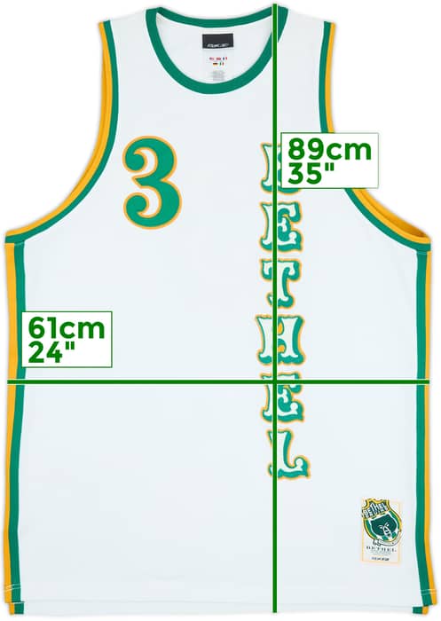 1993-94 Bethel High School Iverson #3 Reebok Home Jersey - 7/10 - (L)