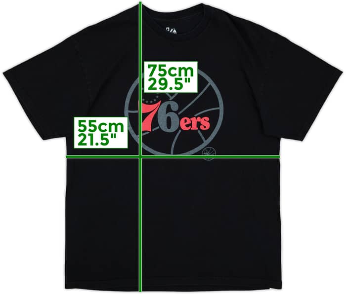 2012-13 Philadelphia 76ers Bynum #33 Majestic Tee - 6/10 - (XL)