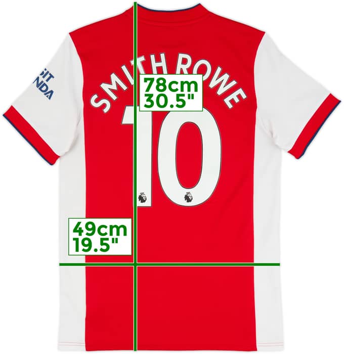 2021-22 Arsenal Home Shirt Smith Rowe #10 - 8/10 - (M)