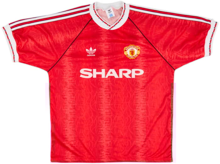 1990-92 Manchester United Home Shirt - 9/10 - (L)