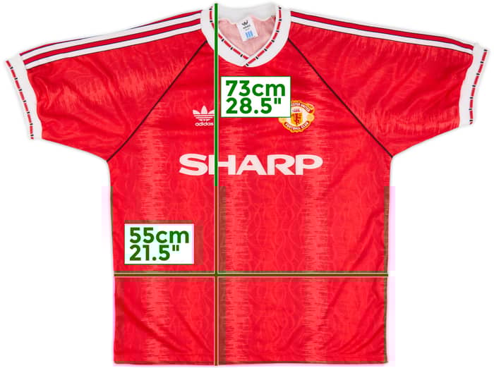 1990-92 Manchester United Home Shirt - 9/10 - (L)